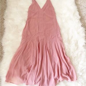 ASOS pink drop waist dress size 8